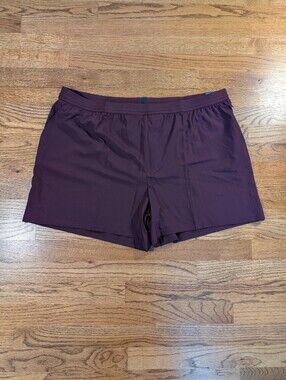 VRST Men's XXL Accelerate 5" Lined Running Shorts Burgundy Plum NWT